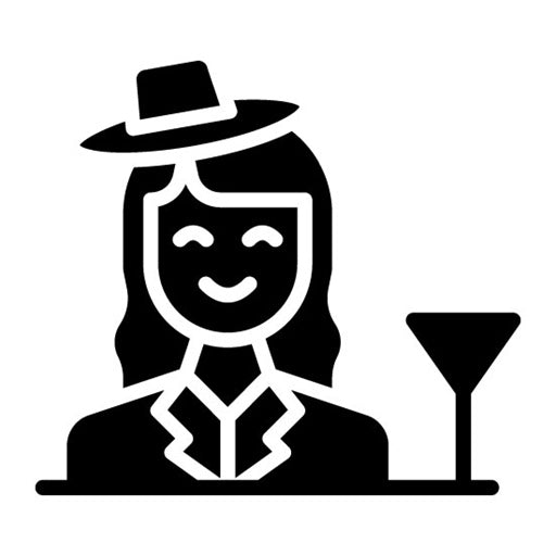 Woman Celebrating Glyph Icon