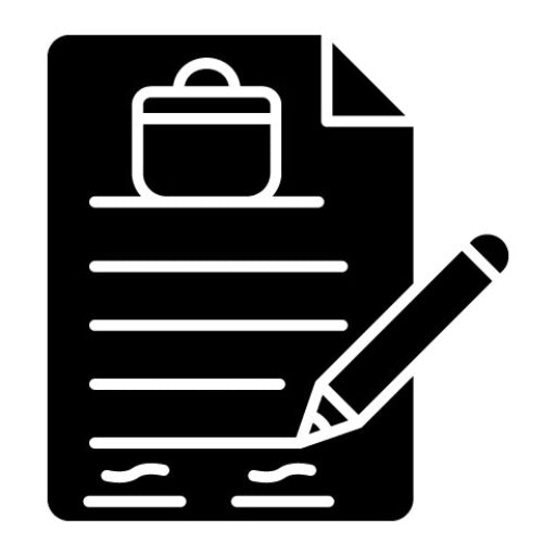 Catering Contract Glyph Icon