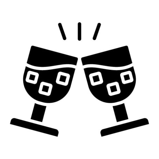 Champagne Glass Glyph Icon