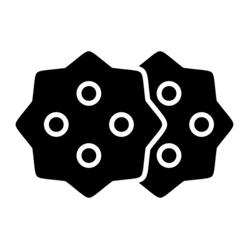 Chocolate Chip Cookie Glyph Icon