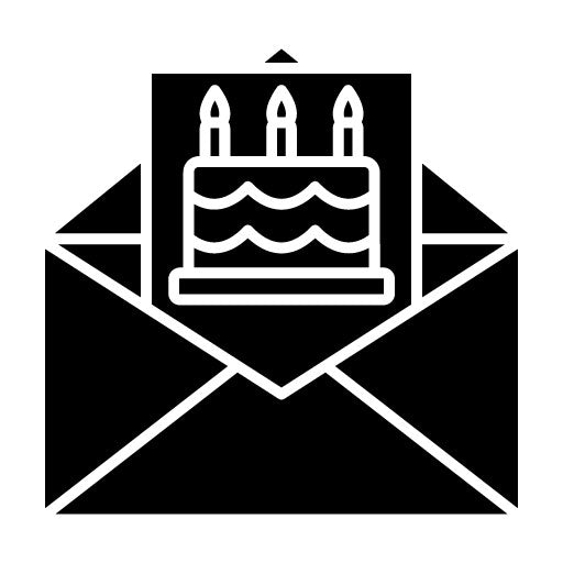 Birthday Invite Glyph Icon