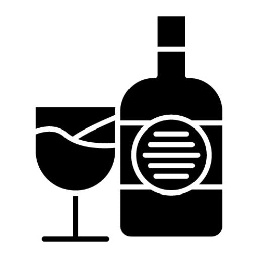 Wine Glyph Icon