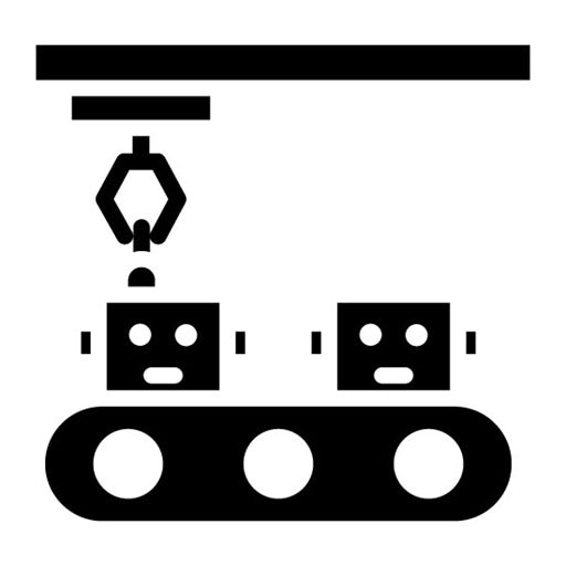 Production Glyph Icon | Robotics