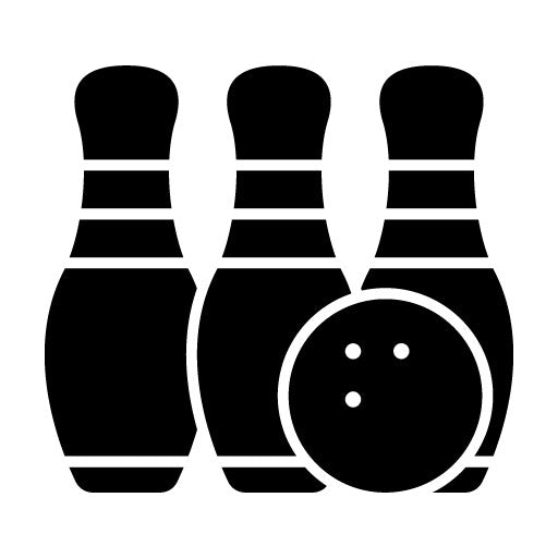 Bowling Glyph Icon