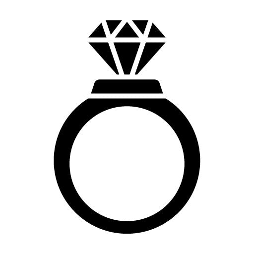 Diamond Ring Glyph Icon