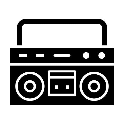Boombox Glyph Icon