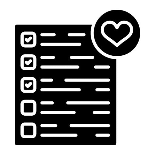 Wishlist Glyph Icon | Fashion Ecommerce