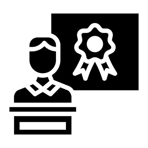 Award Presentation Glyph Icon