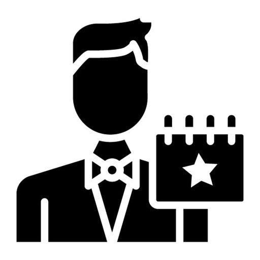 Event Planner Male Glyph Icon