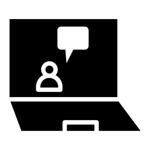 Virtual Event Glyph Icon